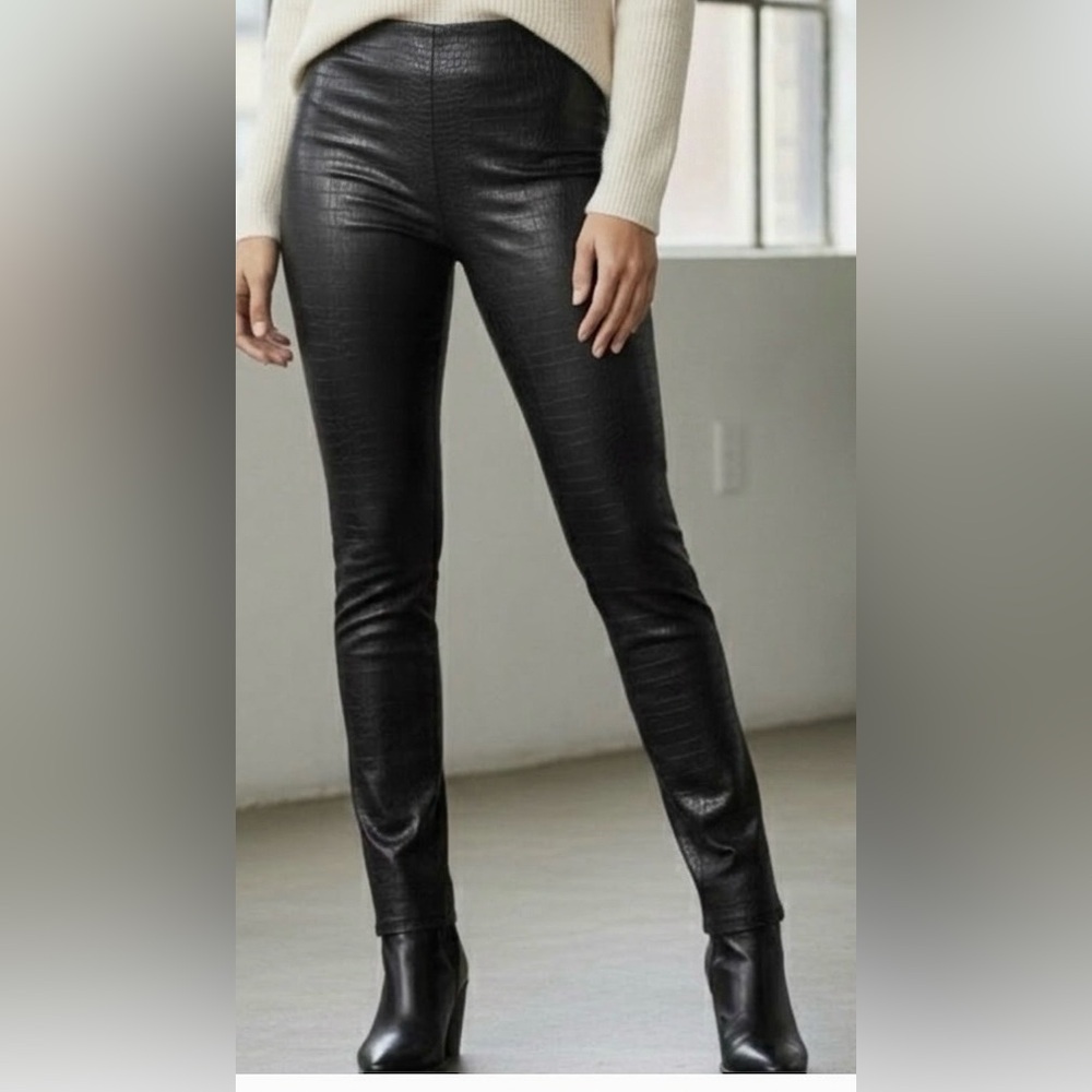 Express Black/wet Asphalt Leggings, More Like Skinny Pull-Ups Pants, Small
